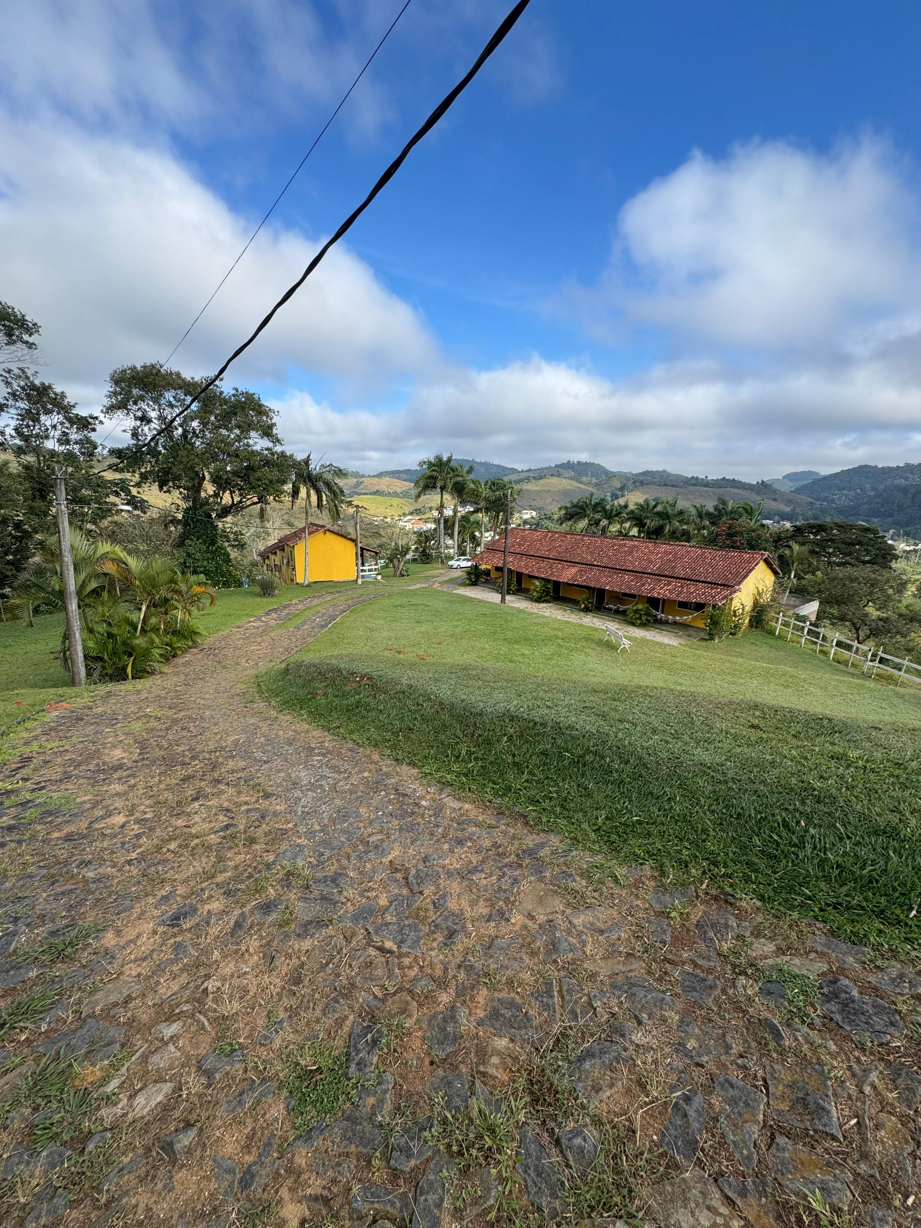 A serra do Rio de Janeiro vista da pousada